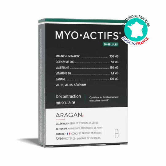 MyoActif Décontraction musculaire Aragan 30 gélules – Crampes, tensions et confort musculaire