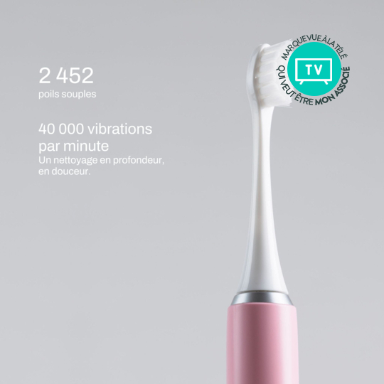 MyVariations Coffret Brosse à Dents Électrique Sonique Rose – étui de voyage et support