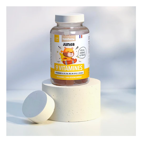 Nat&Form 9 vitamines enfants ours 30 gommes - 90 vitamines