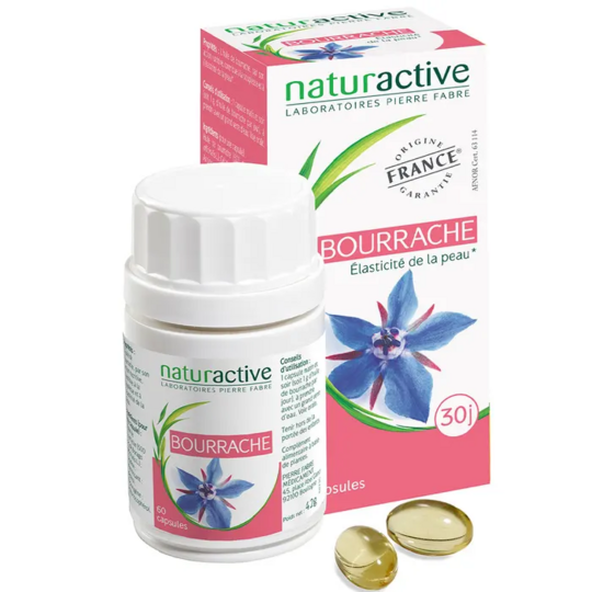 Naturactive Bourrache 60 gélules – complément souplesse peau et beauté
