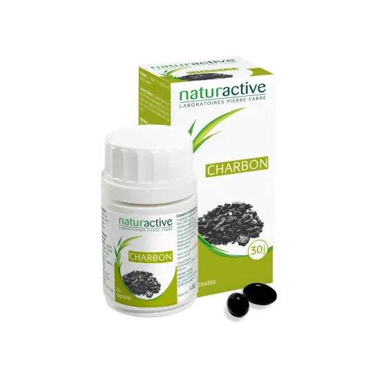 Naturactive Charbon végétal 60 gélules – complément digestion confort intestinal