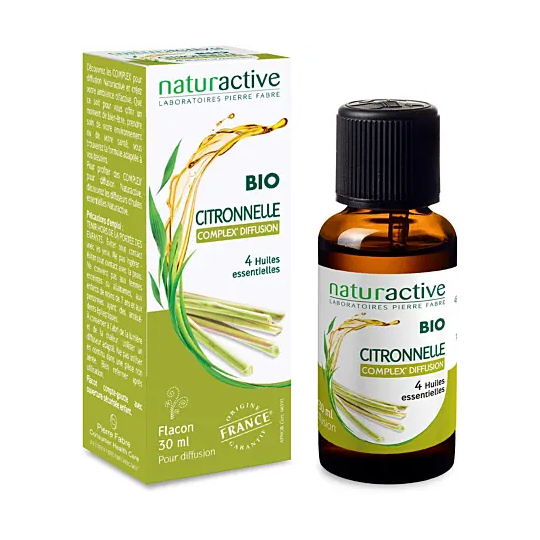 Naturactive Complex’ Diffusion citronnelle bio 30 ml – mélange d’huiles essentielles pour diffusion