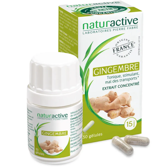 Naturactive Gingembre Bio 30 gélules – nausées et énergie naturelle