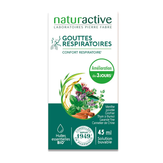 Naturactive Gouttes respiratoires 45 ml – Confort des voies respiratoires