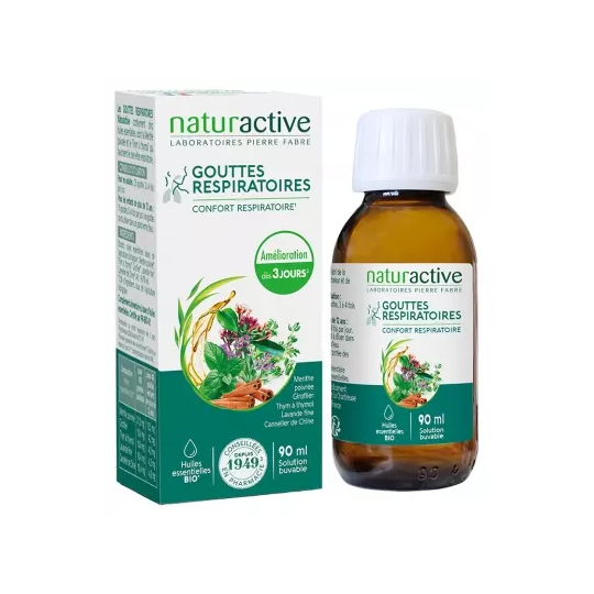 Naturactive Gouttes aux essences 90 ml – complément alimentaire bien-être respiratoire