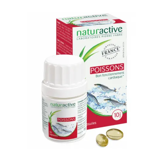 Naturactive Huile de poissons 30 capsules – complément oméga-3 soutien cardiaque