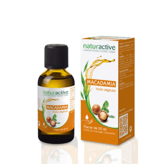 Naturactive Huile végétale macadamia 50 ml – huile nourrissante corps