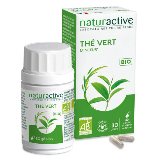 Naturactive Thé vert bio 60 gélules – complément minceur contrôle du poids
