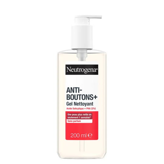 Neutrogena Anti-Bouton+ Gel nettoyant acide salicylique 200 ml + PHA 2%