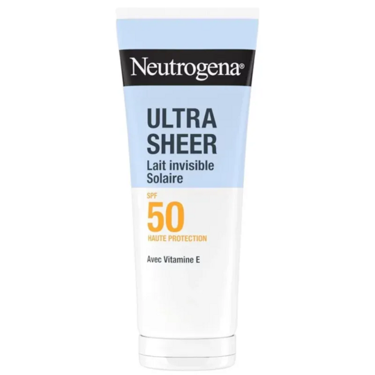 Neutrogena Ultra Sheer lait solaire invisible SPF50 200 ml – protection solaire légère visage et corps