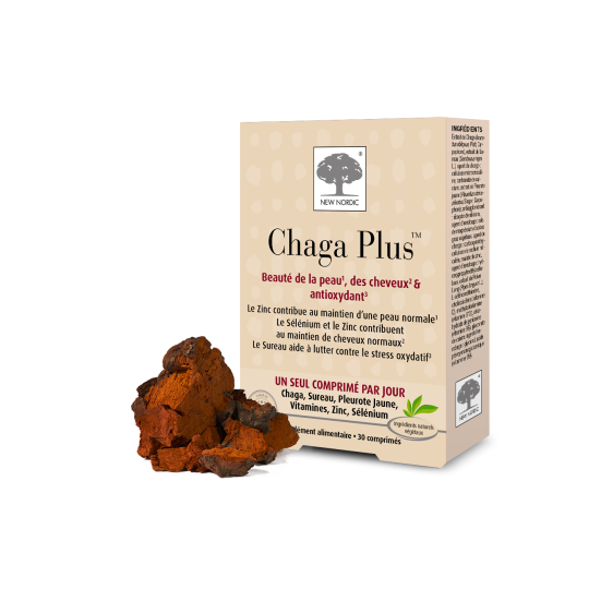 New Nordic Chaga Plus Beauté de la peau des cheveux et antioxydant 30 comprimés