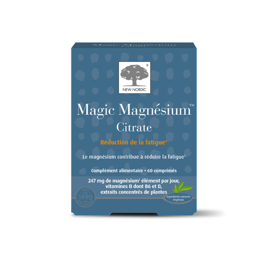 New Noric Magic Magnésium Citrate 60 comprimés - Réduction de la fatigue