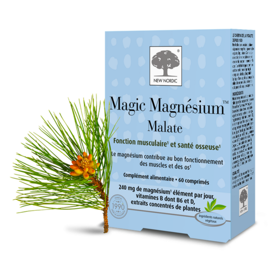 New Nordic Magic Magnésium Malate 60 comprimés -  Fonction Musculaire et santé osseuse