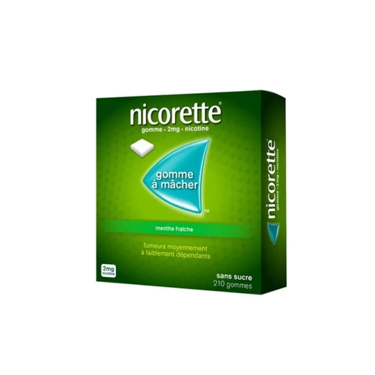 Nicorette 2 mg Menthe Fraîche 210 gommes