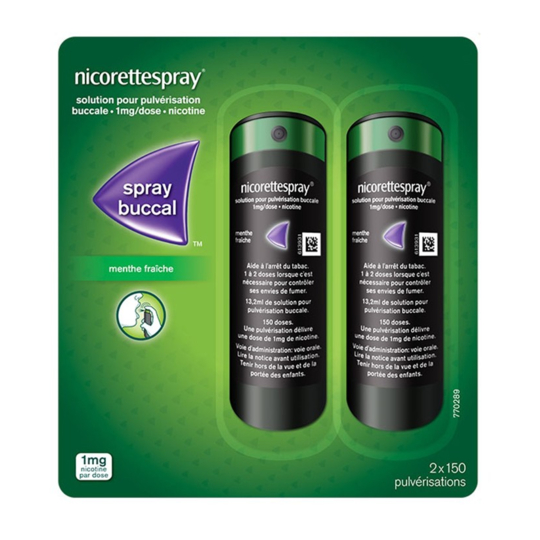 Nicorette Spray Menthe Fraîche 1 mg 150 doses 2 x 150 doses