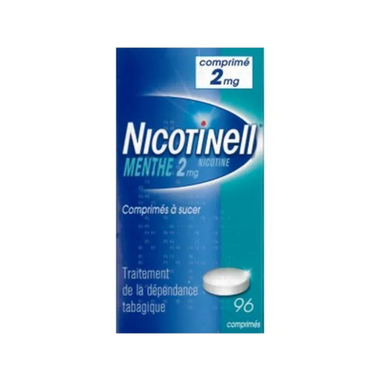 Nicotinell 2 mg Menthe 96 comprimés à sucer – Médicament pour le sevrage tabagique des fumeurs dépendants