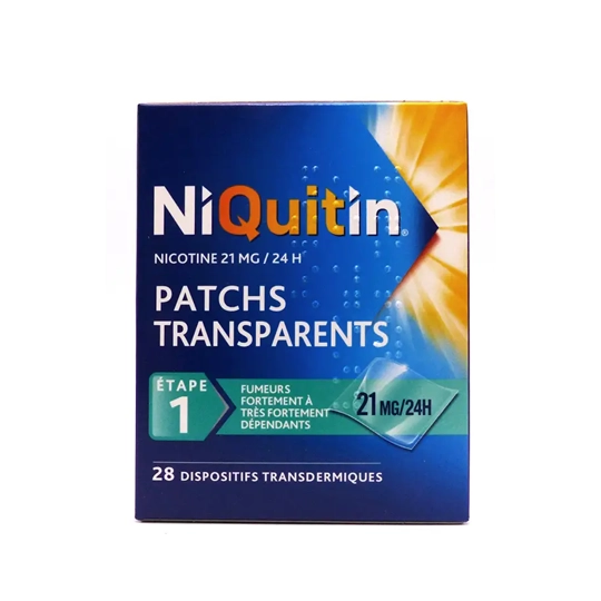 Niquitin 21 mg patch nicotine 24h 28 dispositifs transdermiques arrêt du tabac