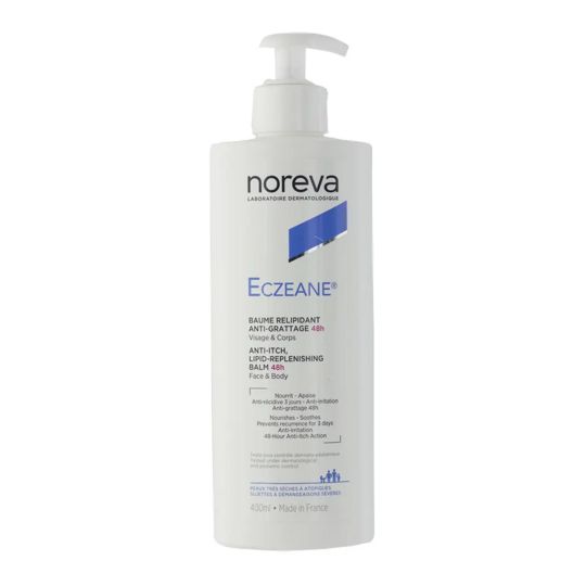 Noreva Eczeane Baume Relipidant Anti-Grattage 48H 400 ml peaux atopiques
