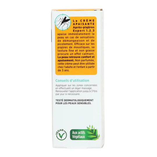 Novodex Expert 123 crème apaisante après-piqûres 30 ml — soin anti-démangeaisons insectes et végétaux