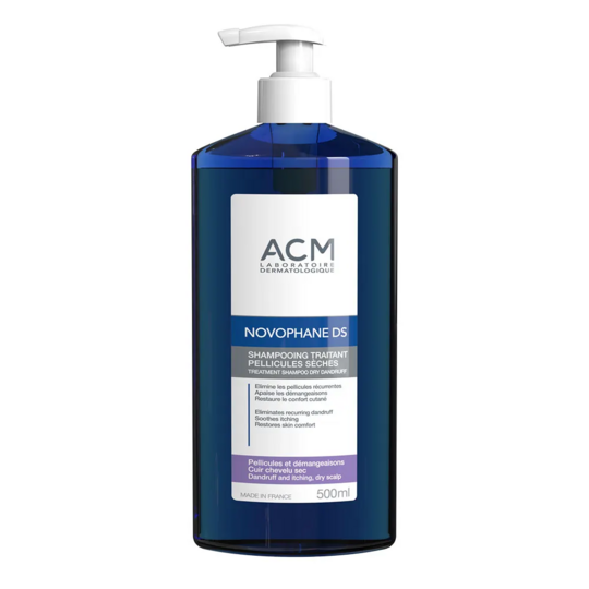 Acm Novophane DS shampooing traitant pellicules sèches 500 ml — soin cuir chevelu irrité