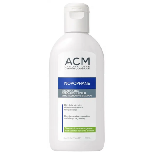Laboratoire ACM Novophane shampooing sébo-régulateur 200 ml — soin purifiant cheveux gras