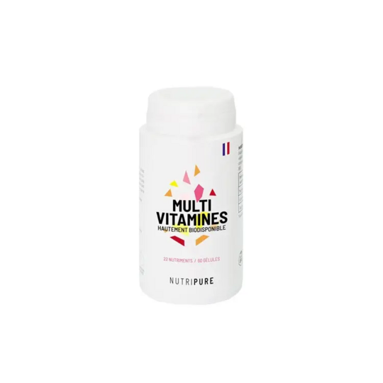 Nutripure Multivitamines 60 gélules – complexe 21 nutriments bioactifs, énergie et immunité