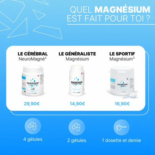 Nutripure neuromagné² magnésium L-thréonate 120 gélules — complément mémoire concentration fatigue mentale