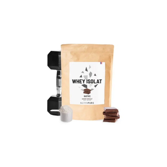 Nutripure Whey Isolate Native Chocolat 750 g — protéine haute qualité pour prise de muscle