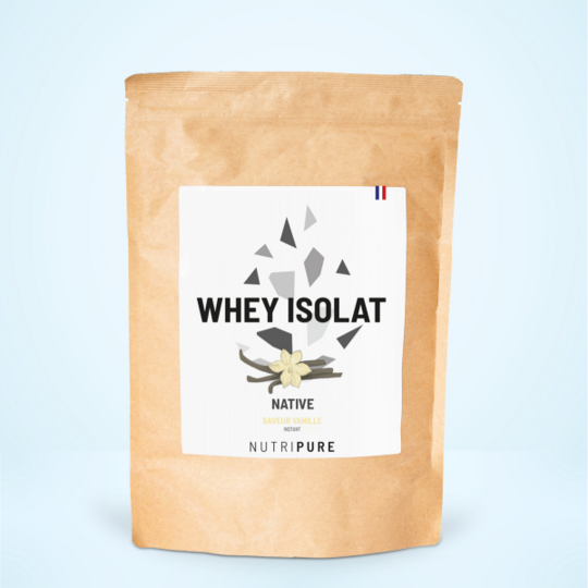 Nutripure whey vanille 750 g — isolat de protéine native 86% pour la masse musculaire