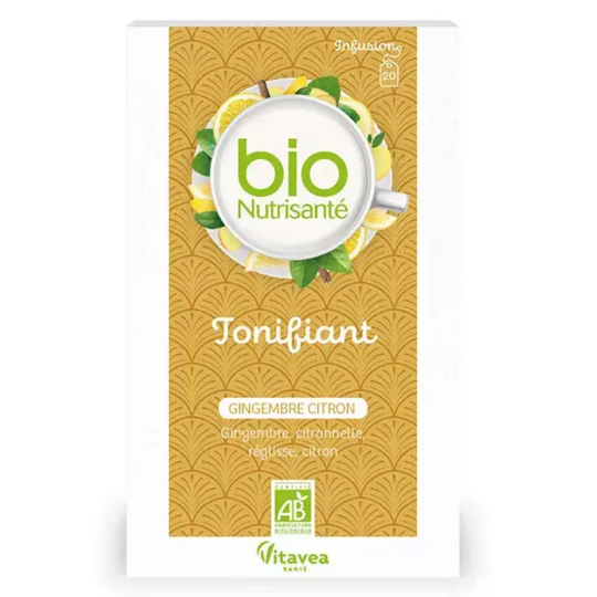 Bio Nutrisanté Infusion Tonifiant Bio Gingembre Citron 20 sachets