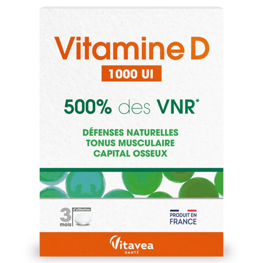 Vitavea Vitamine D 1000 UI 90 comprimés complément os & immunité