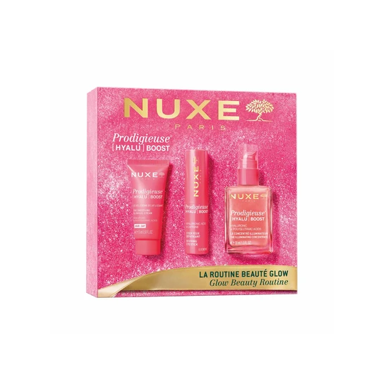 Nuxe Coffret Prodigieuse [HYALU] BOOST La Routine Beauté Glow – Concentré Illuminateur 30 ml, Gel-Crème 15 ml et Stick Yeux 8,5 g