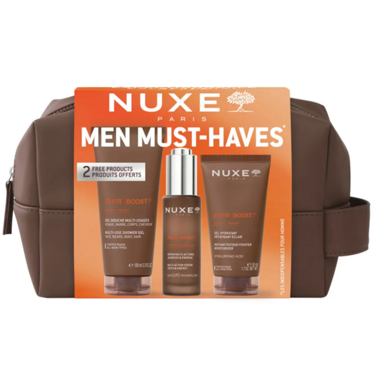 Nuxe Men BOOST³ trousse découverte soins visage & corps — coffret cadeau homme revitalisant
