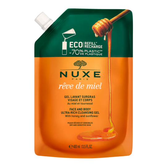 Nuxe Rêve de Miel Gel Lavant Surgras Éco-Recharge 400 ml