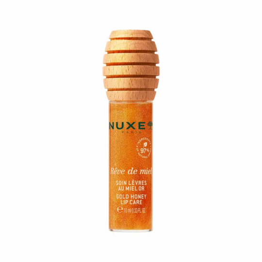 Nuxe Rêve de Miel Soin Lèvres au Miel Or 10 ml – Baume lèvres nourrissant et illuminateur