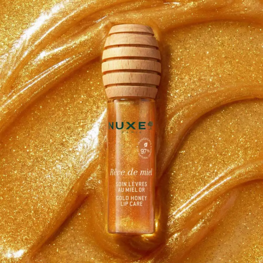 Nuxe Rêve de Miel Soin Lèvres au Miel Or 10 ml – Baume lèvres nourrissant et illuminateur