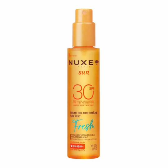 Nuxe Sun Brume Solaire Fraîche SPF30 150 ml – Brume solaire hydratante haute protection visage et corps