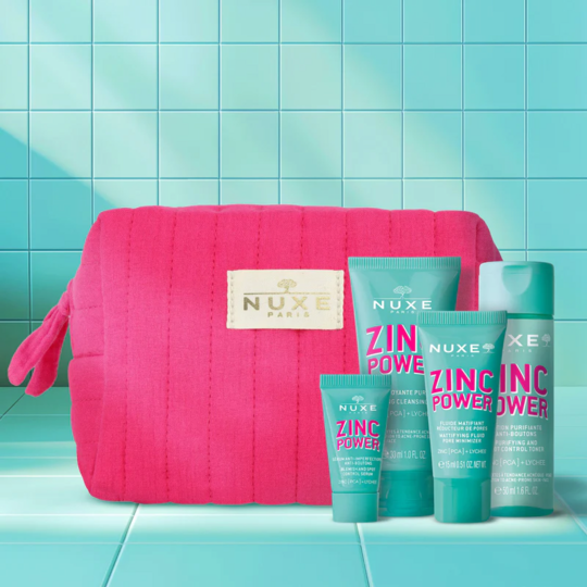 Nuxe Zinc Power Ma routine de voyage anti-boutons 4 produits format voyage