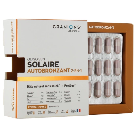 OLIGO'SUN - Solaire Autobronzant 2-en-1 - 60   Gélules