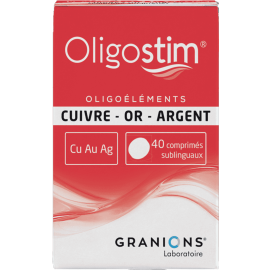 Oligostim Cuivre Or Argent - 40 comprimés
