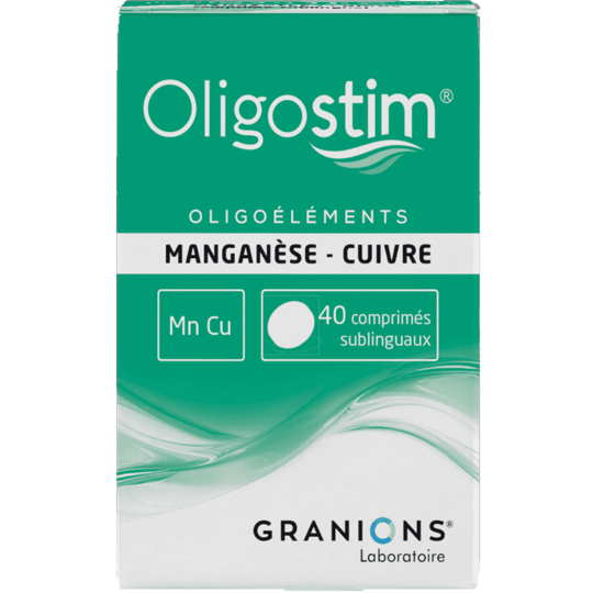 Oligostim Manganèse Cuivre - 40 comprimés
