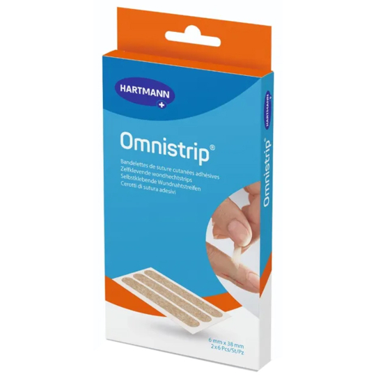 OMNISTRIP - Bandelettes de Suture Cutanées Adhésives 6x38mm -  12 Unités