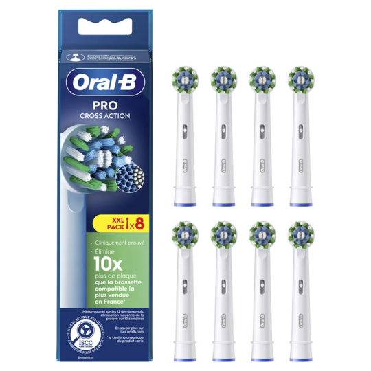 Oral‑B Pro Cross action 8 brossettes – recharge brossettes électriques