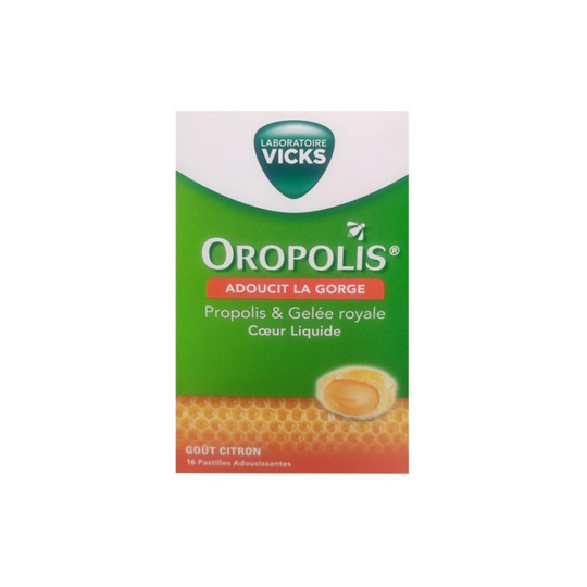 Vicks Oropolis Propolis & Gelée Royale Coeur Liquide Citron x16