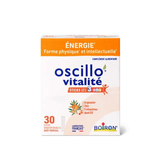 Boiron Oscillo’ Vitalité Enfant 30 sticks complément énergie & vitalité dès 3 ans
