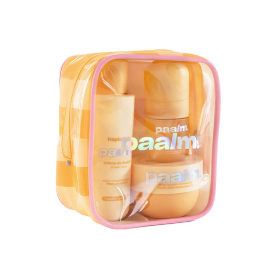 Paalm Cosmetics Set découverte tropical kiss – coffret voyage crème douche, crème corps et brume parfumée