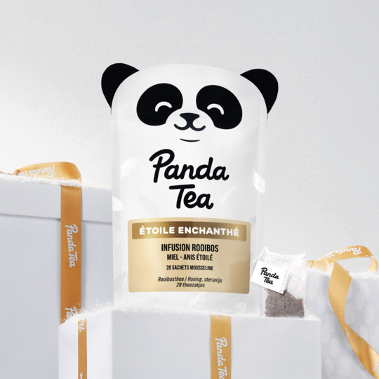 Panda Tea Étoile Enchan-thé – rooibos de Noël miel et anis étoilé, 28 sachets
