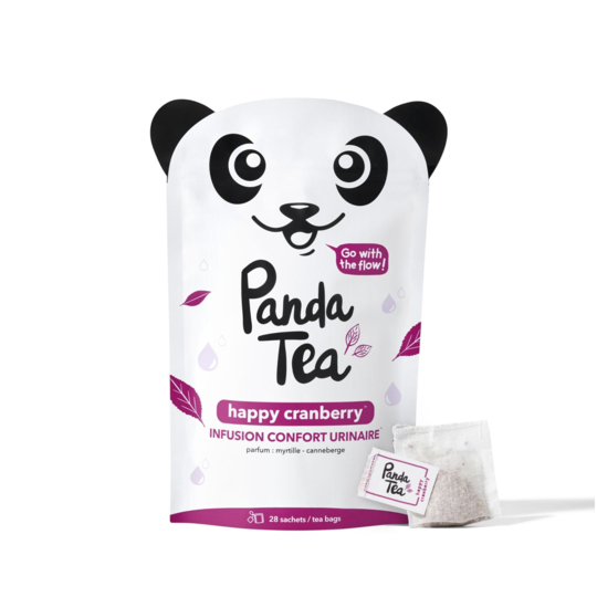 Panda Tea Happy Cranberry – Infusion bio hibiscus-canneberge, 28 sachets