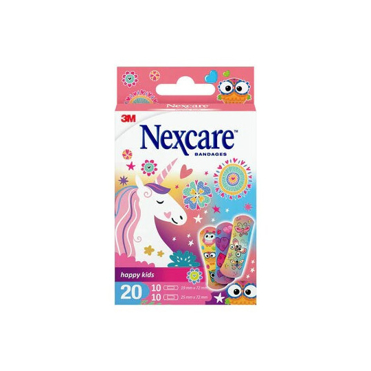 Pansements Happy Kids Licorne- 20 pansements de 2 tailles
