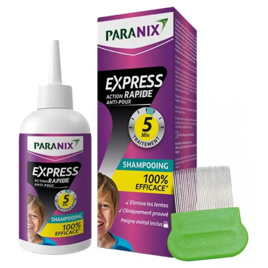 Paranix Express Action Rapide shampoing anti-poux 300 ml — élimination parasites 5 min